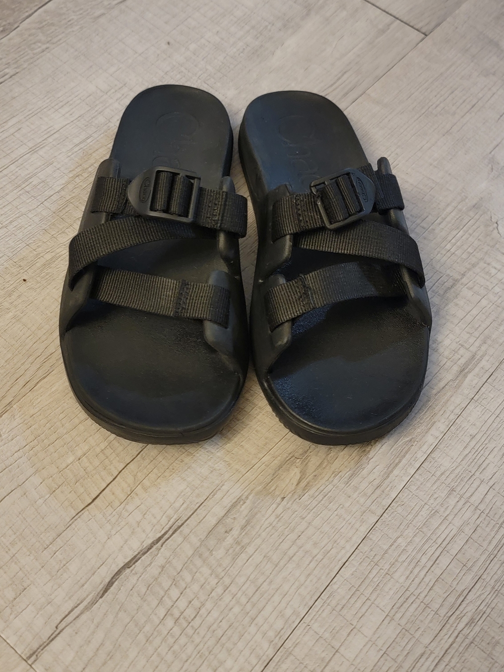 Chaco Kids Black Adjustable Strap Slide Sandals